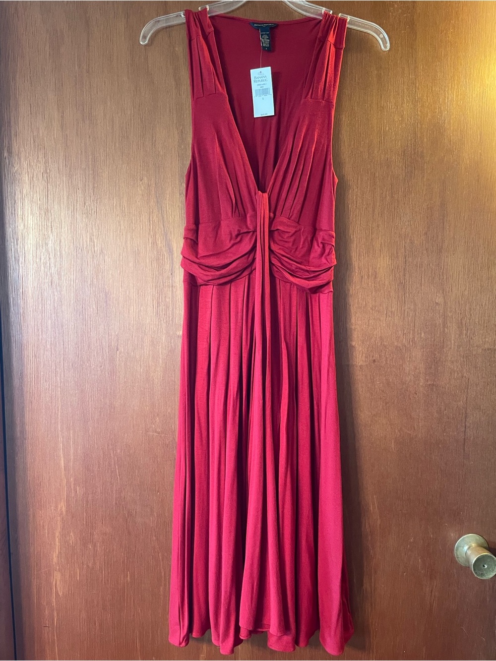 Banana Republic Red Sleeveless Midi Dress